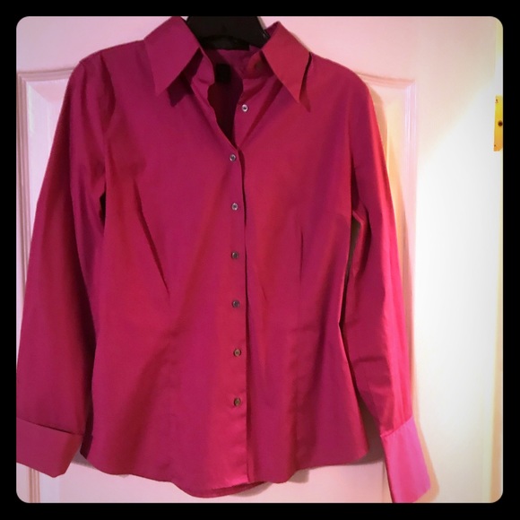 Express Fuchsia pink button up in size small. - Picture 1 of 8